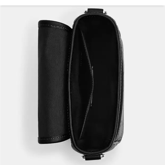 Coach lucas crossbody in signature jacquard with black pebbled leather EUC - Picture 9 of 9